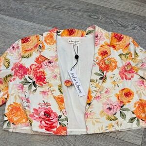 Floral Women's Jacket by - Multicolor